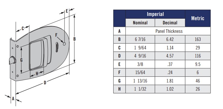 drawing omni flat springbolt