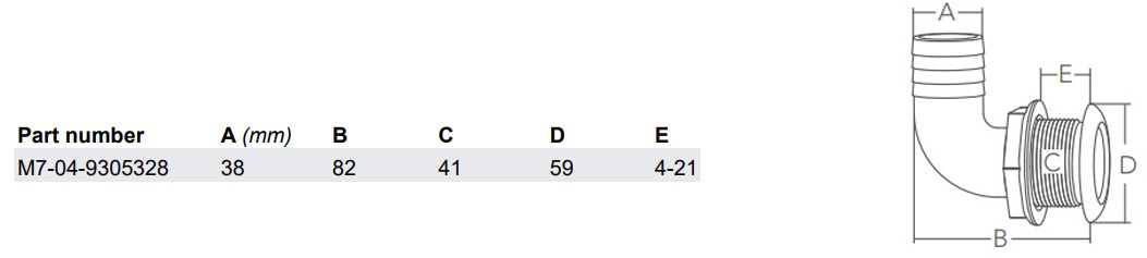 90 Short thru hull_meas-draw